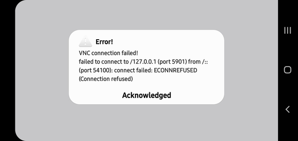 androidVNC Connection Error