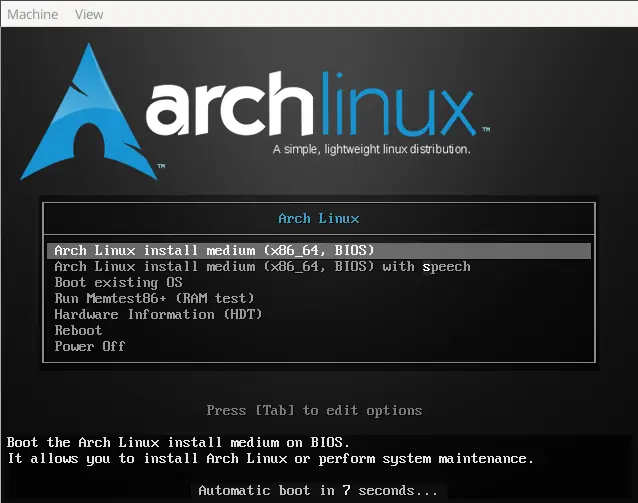 QEMU Arch Installer