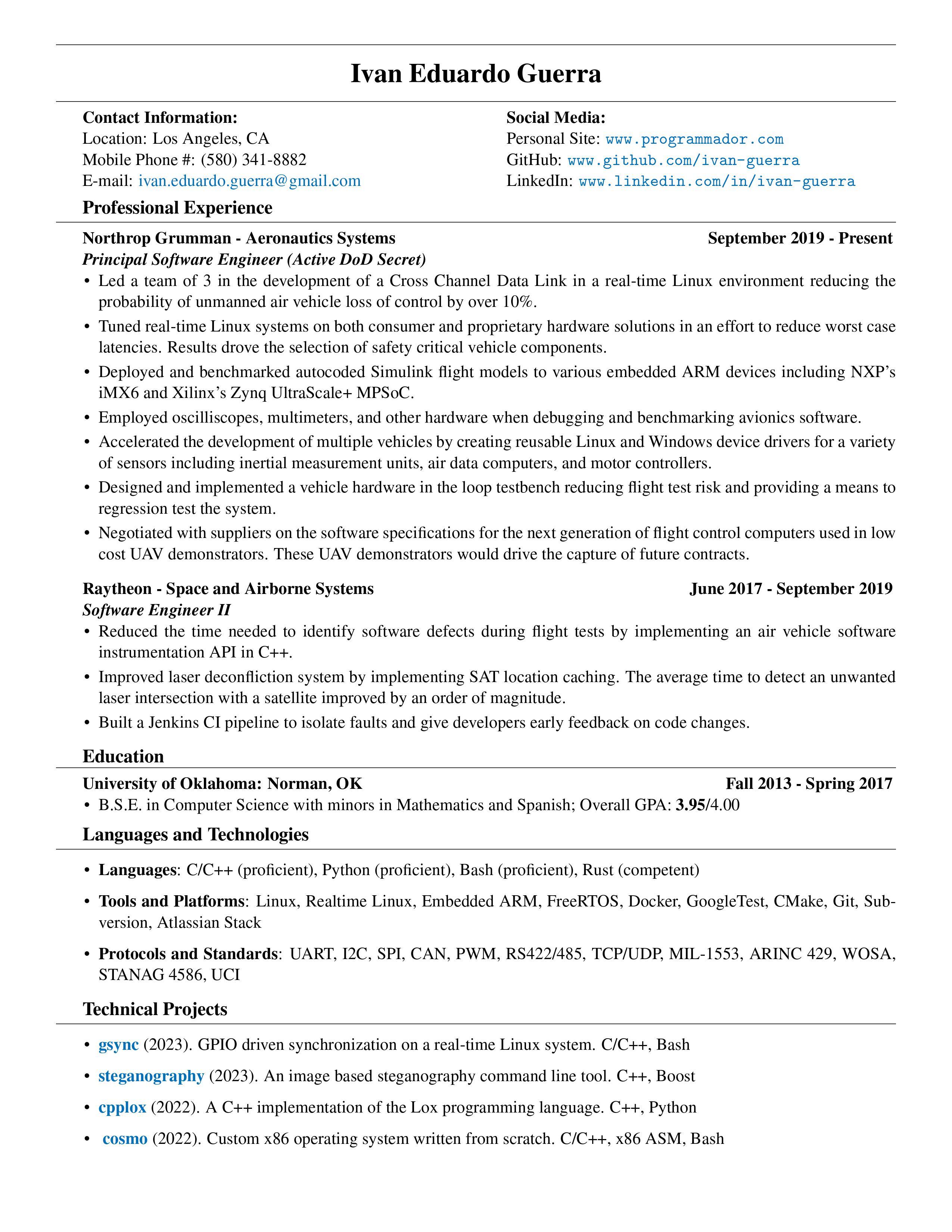 Resume as PDF